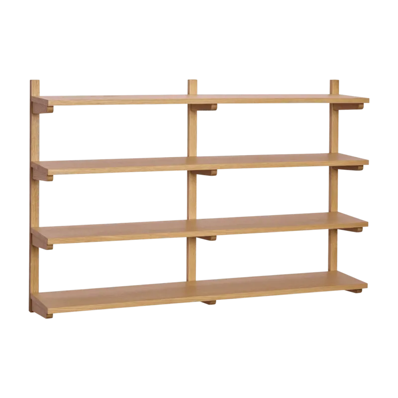 Étagère murale en bois de chêne 120x24x80cm Unit - Hübsch - The Cool Republic