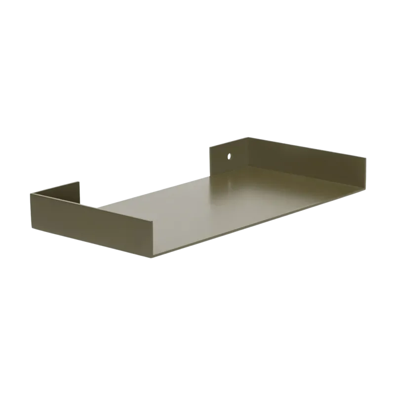 Etagère murale en métal vert foncé 30 x 15 x 3 cm Sheets - Hübsch - The Cool Republic