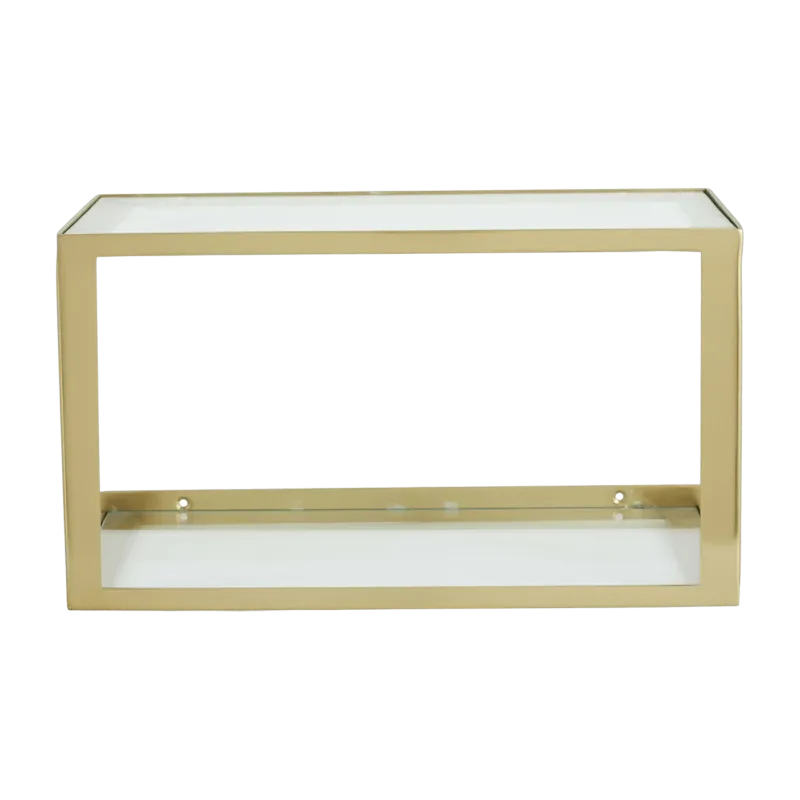 Etagère murale en verre et métal doré 36 cm Nera - Nordal - The Cool Republic