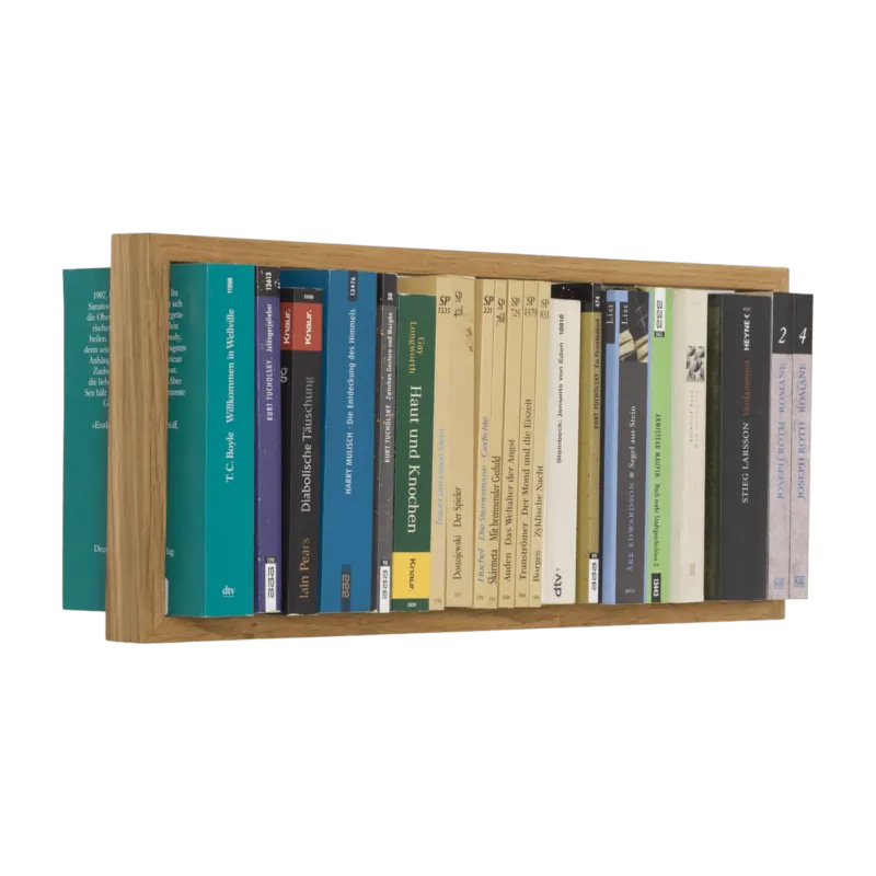 Etagère murale pour livres en bois de chêne naturel 22,3x50,5x9cm B2 - Das kleine b - The Cool Republic