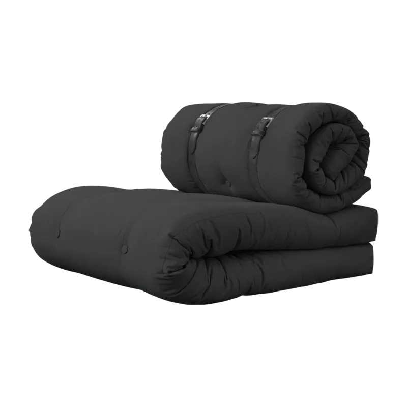Fauteuil convertible en lit de jour gris anthracite Buckle-Up - Karup Design - The Cool Republic