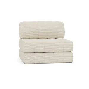 Fauteuil convertible en polyester recyclé ivoire 104x77cm Cozypad - Innovation living - The Cool Republic
