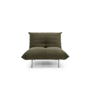 Fauteuil convertible en polyester recyclé kaki 101x96x81cm Mikunjo - Innovation living - The Cool Republic