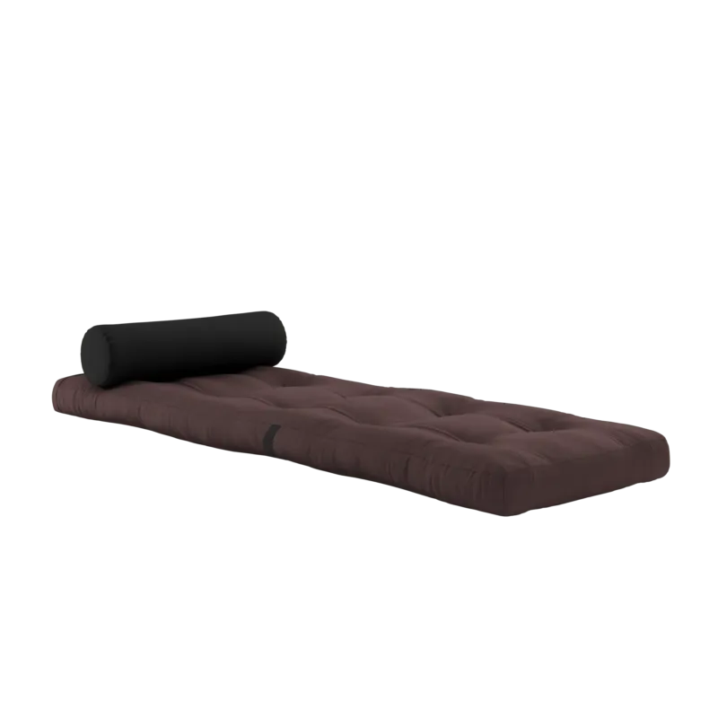 Fauteuil convertible marron avec coussin gris foncé 70x120x40cm Wrap - Karup Design - The Cool Republic