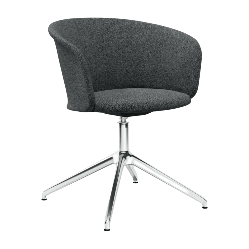 Fauteuil de bureau Graphite et piètement argenté Kendo - Hem - The Cool Republic