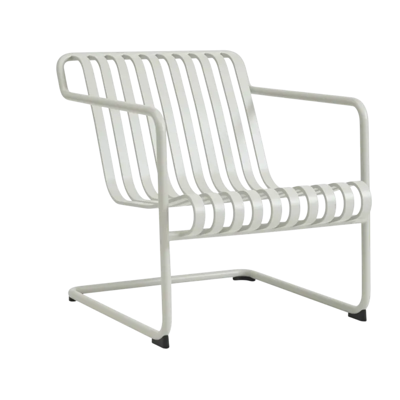 Fauteuil de jardin avec accoudoirs en acier gris Palissade - HAY - The Cool Republic