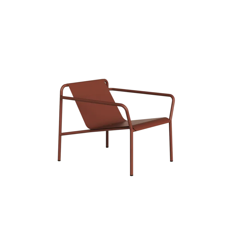 Fauteuil de jardin en acier thermolaqué inoxydable rouge brique 78x67cm Panorama - TIPTOE - The Cool Republic