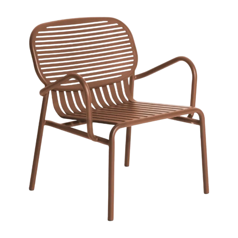 Fauteuil de jardin en aluminium terracotta Week-End - Petite Friture - The Cool Republic