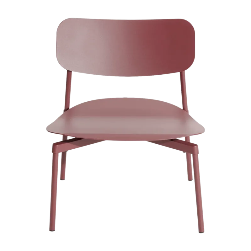 Fauteuil de jardin en métal rouge Fromme - Petite friture - The Cool Republic