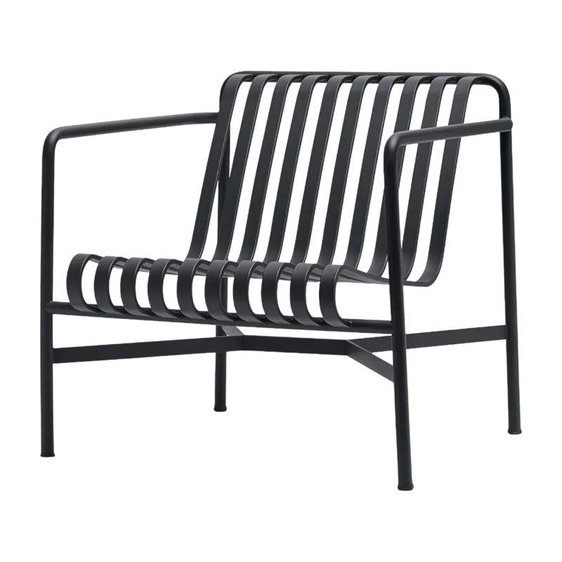 Fauteuil de jardin lounge en métal anthracite Palissade - HAY - The Cool Republic