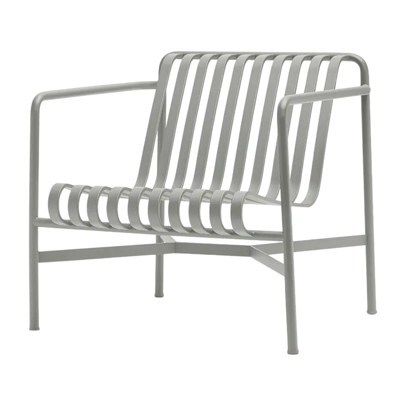 Fauteuil de jardin lounge en métal gris Palissade - HAY - The Cool Republic