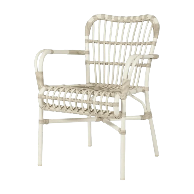 Fauteuil de repas extérieur blanc cassé Lucy - Vincent Sheppard - The Cool Republic