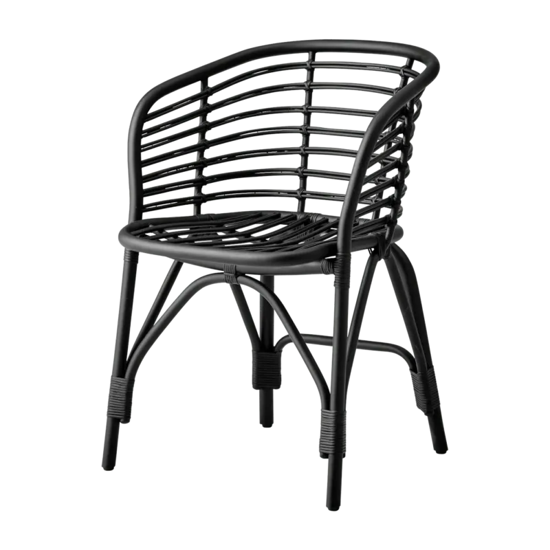 Fauteuil d'intérieur en rotin noir Blend - Cane-Line - The Cool Republic