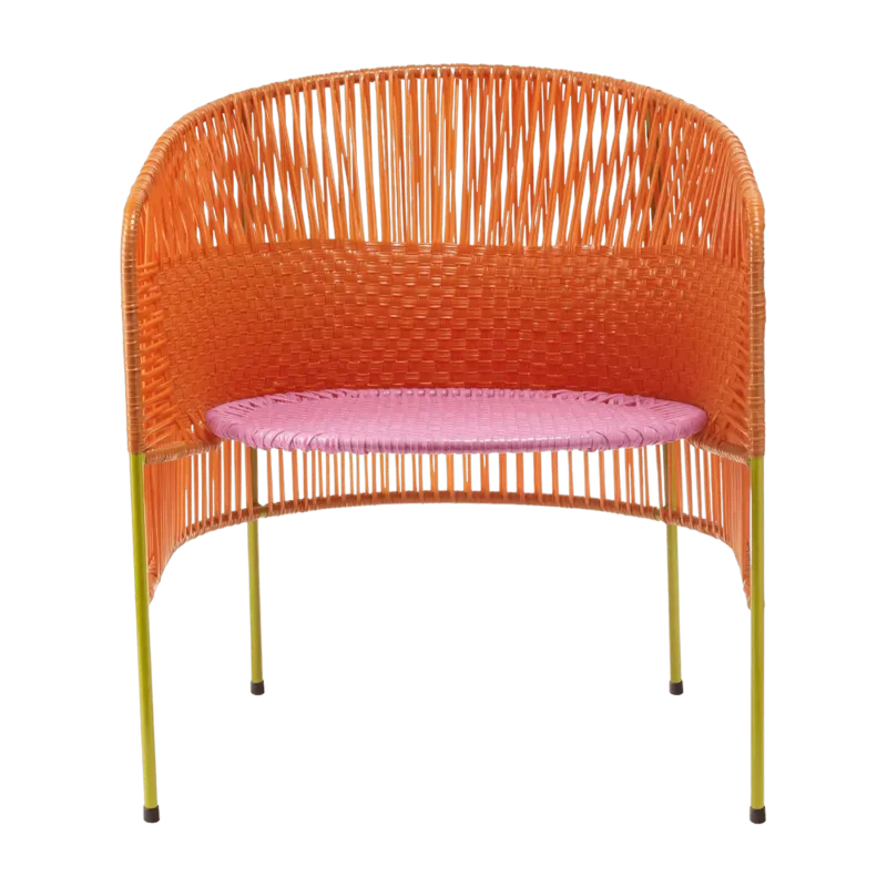 Fauteuil en acier orange Caribe - Ames - The Cool Republic