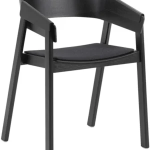 Fauteuil en chêne noir et assise textile Cover - Muuto - The Cool Republic