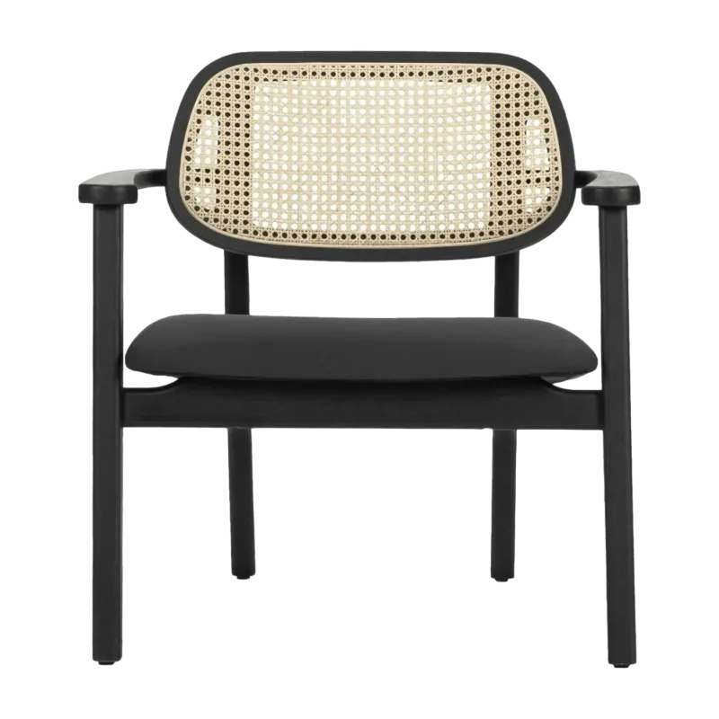 Fauteuil en chêne noir et cannage Titus - Vincent Sheppard - The Cool Republic