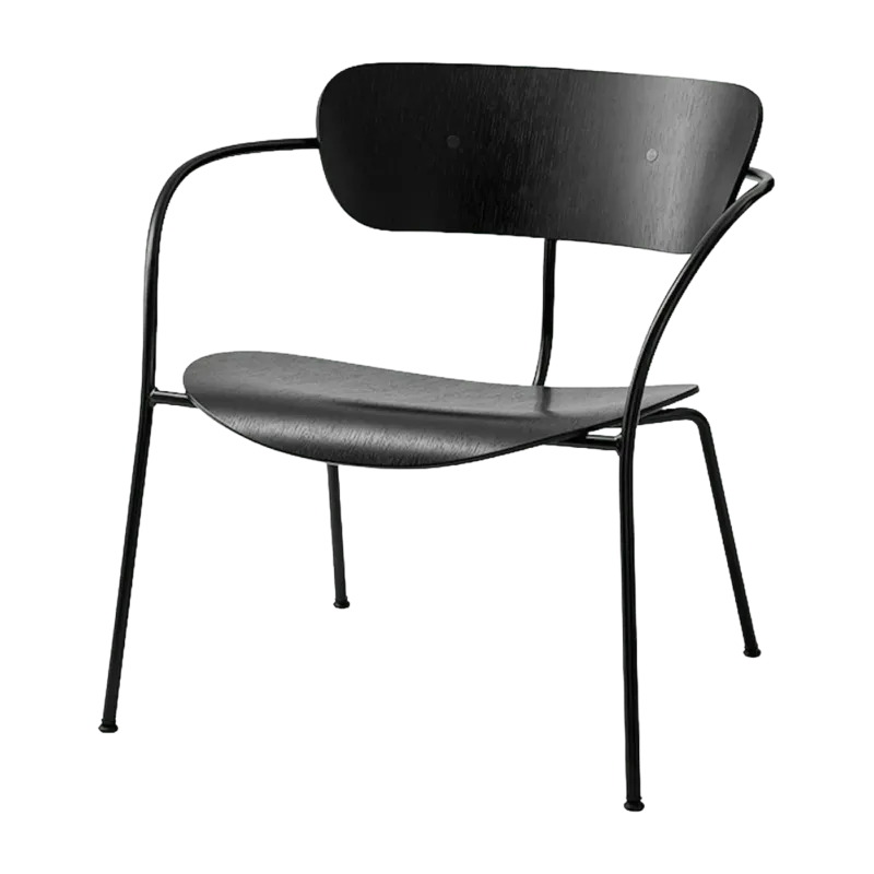 Fauteuil en chêne noir laqué AV5 Pavilion - &tradition - The Cool Republic