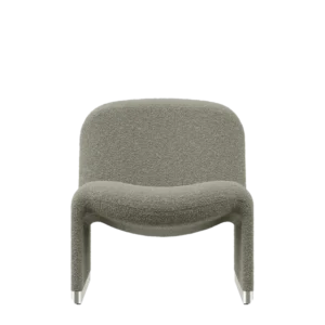 Fauteuil en laine bouclé gris taupe Alky - Anonima Castelli - The Cool Republic