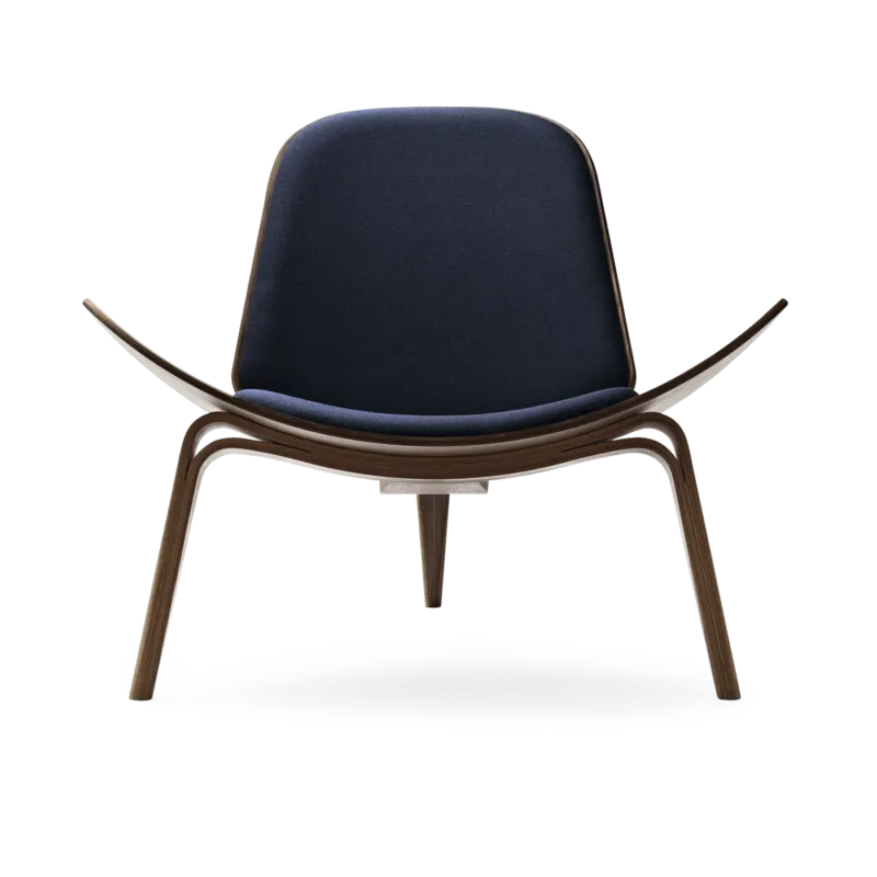 Fauteuil en noyer huilé et assise canvas 794 74cm CH07 - Carl Hansen & Søn - The Cool Republic
