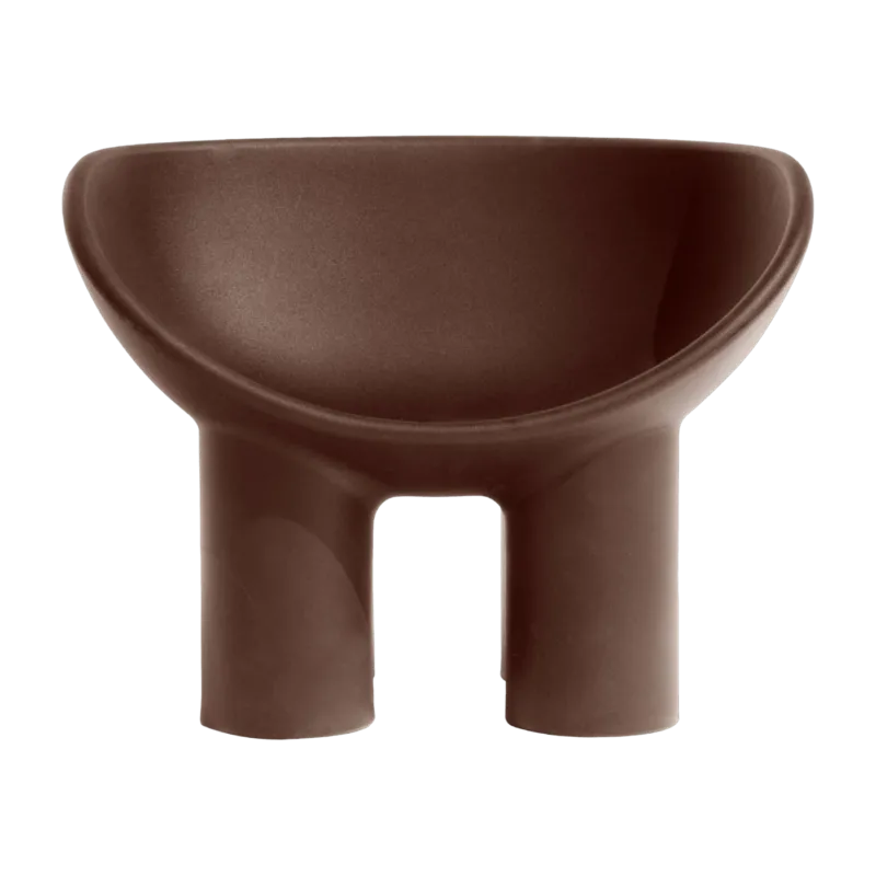 Fauteuil en polyéthylène marron Roly Poly - Driade - The Cool Republic