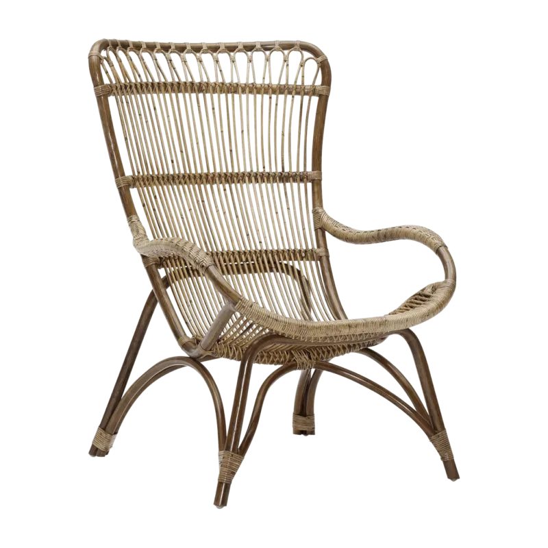 Fauteuil en rotin foncé Monet - Sika Design - The Cool Republic