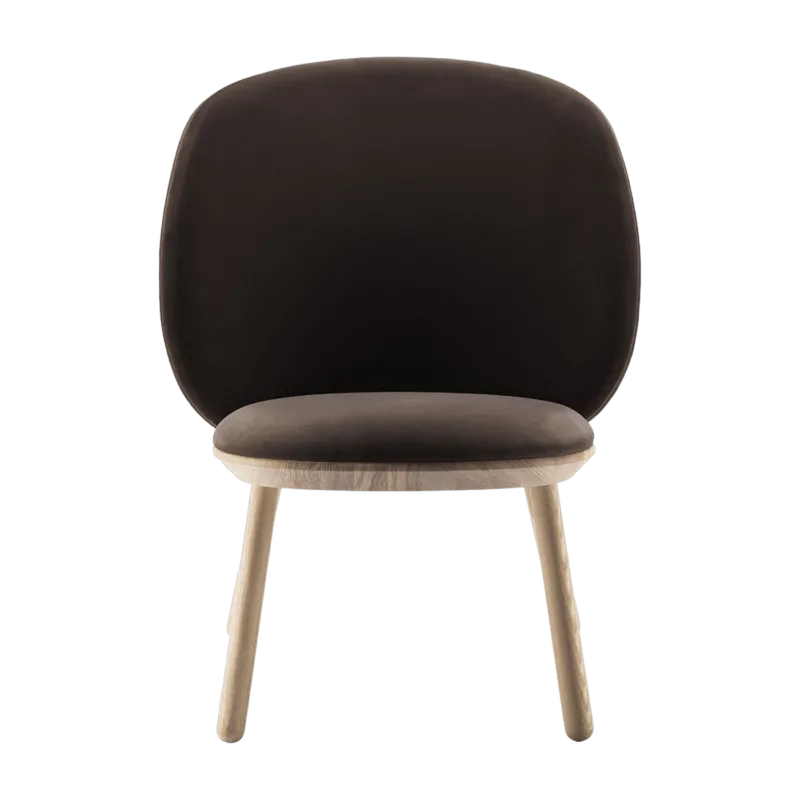 Fauteuil en velours marron Naïve - EMKO - The Cool Republic