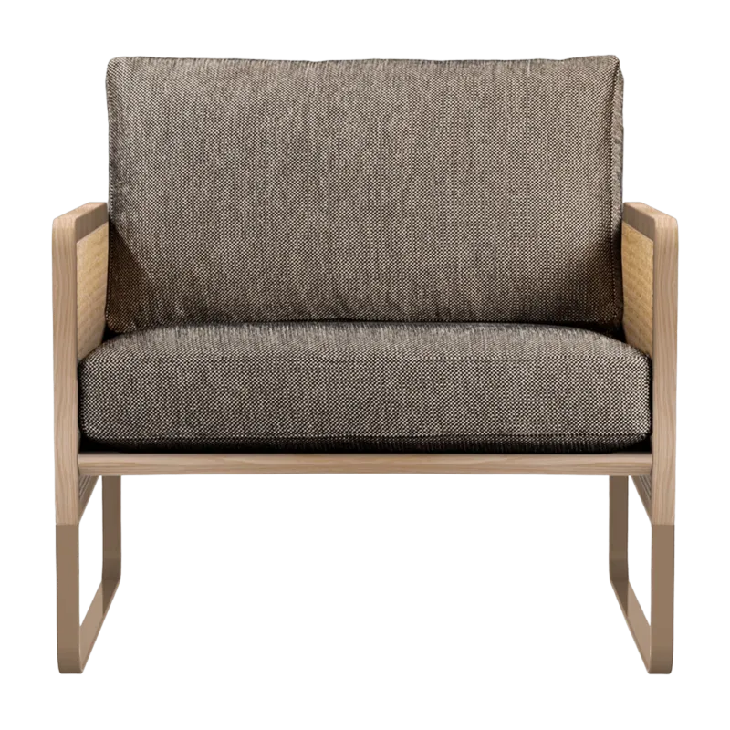 Fauteuil gris en chêne Cannage - RED Edition - The Cool Republic