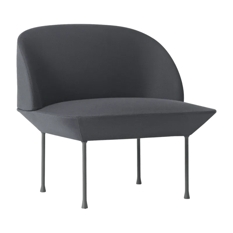 Fauteuil gris foncé pieds gris foncé Oslo - Muuto - The Cool Republic