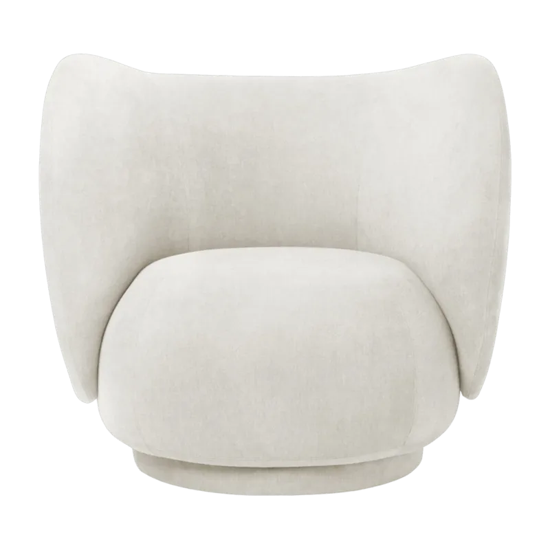 Fauteuil lounge blanc brossé Rico - Ferm Living - The Cool Republic