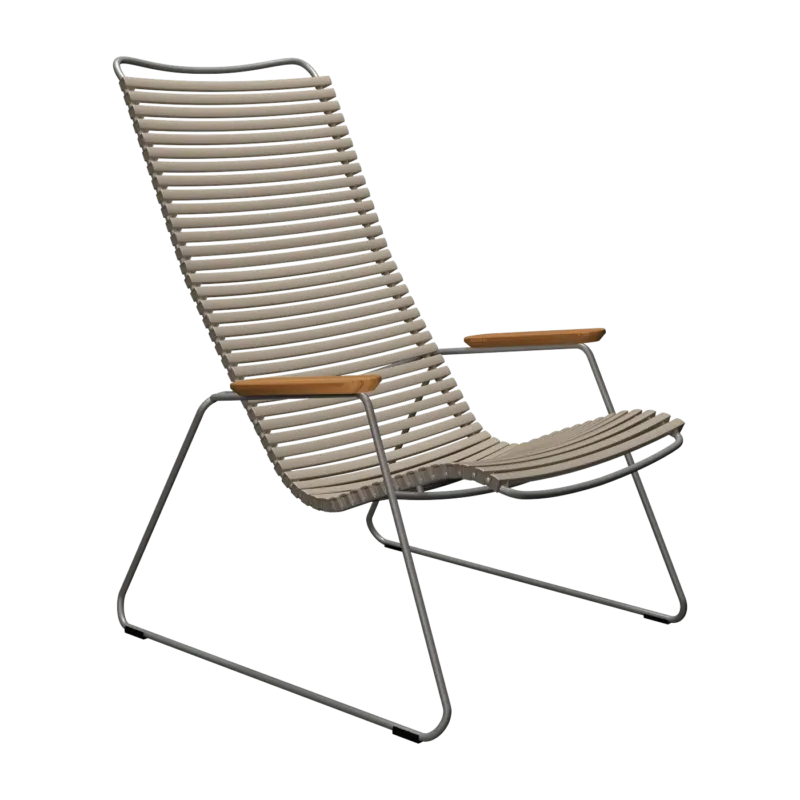 Fauteuil lounge en métal et plastique beige 78x72x77cm Click - Houe - The Cool Republic