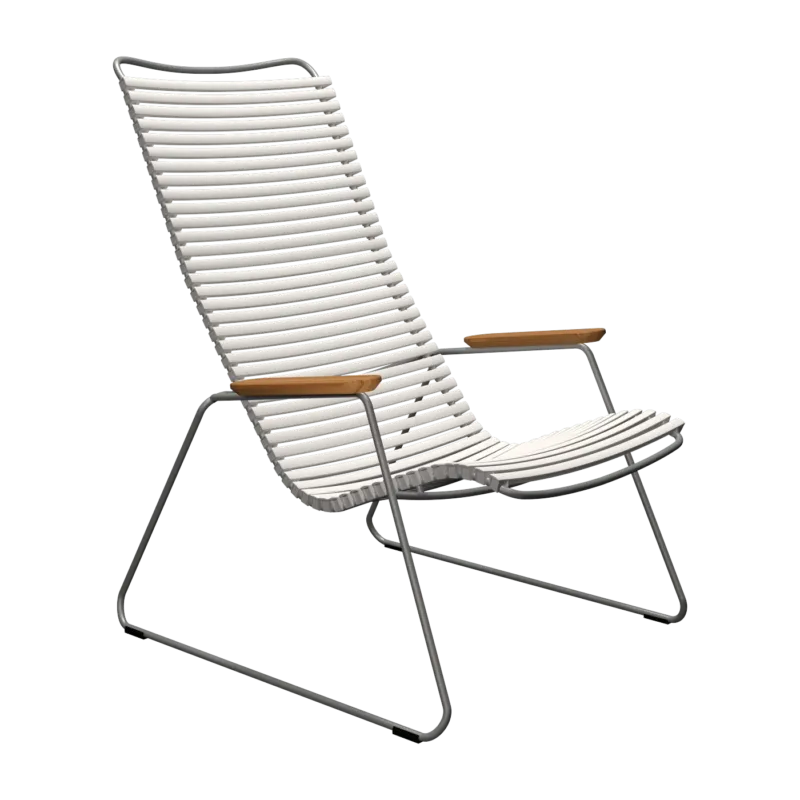 Fauteuil lounge en métal et plastique blanc 78x72x77cm Click - Houe - The Cool Republic