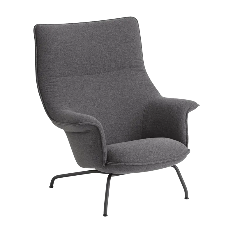 Fauteuil lounge en noir anthracite Doze - Muuto - The Cool Republic