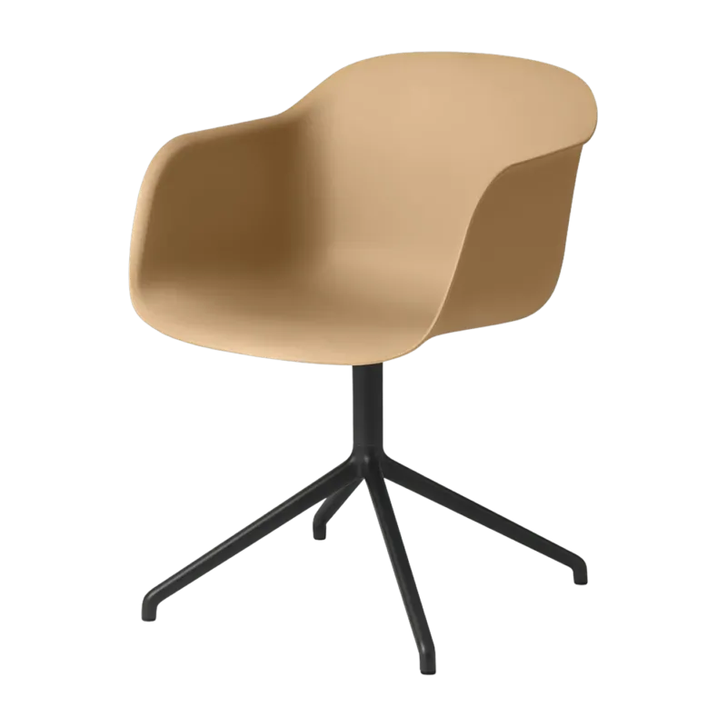 Fauteuil ocre piétement pivot Fiber - Muuto - The Cool Republic