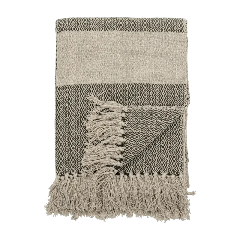 Fidan Plaid Verte Coton Recyclé - Bloomingville - The Cool Republic