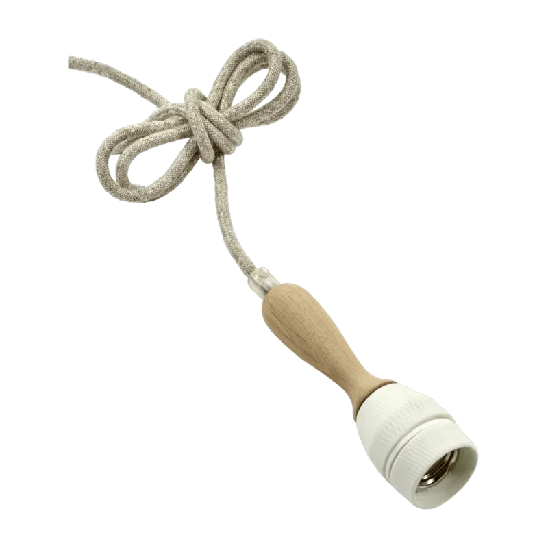 Fil et récepteur pour suspension en fer blanc et en chêne naturel - Serax - The Cool Republic