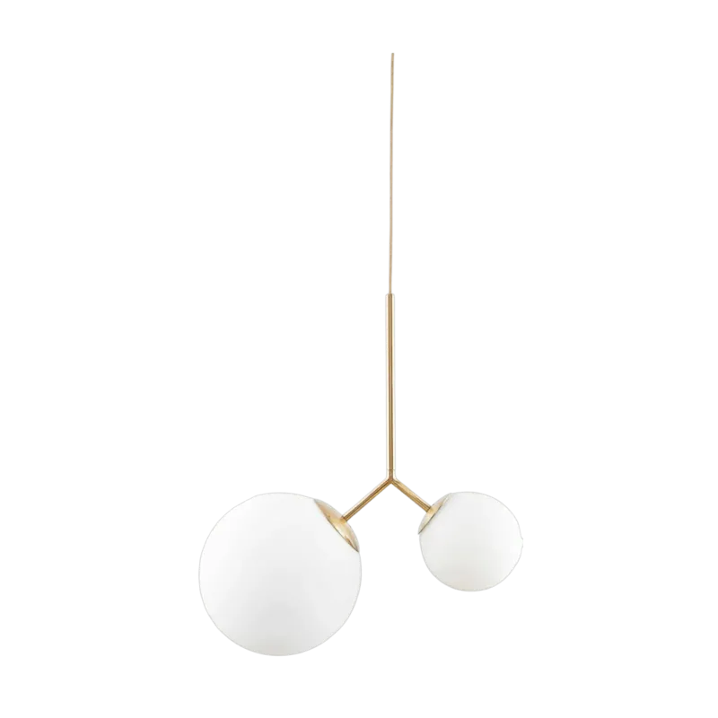 Globe rond en verre opaque pour la suspension lampe twice - House Doctor - The Cool Republic