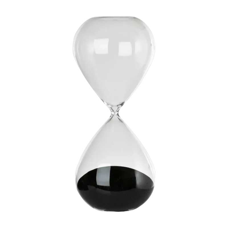 Grand sablier en verre et sable noir Ball - Pols Potten - The Cool Republic