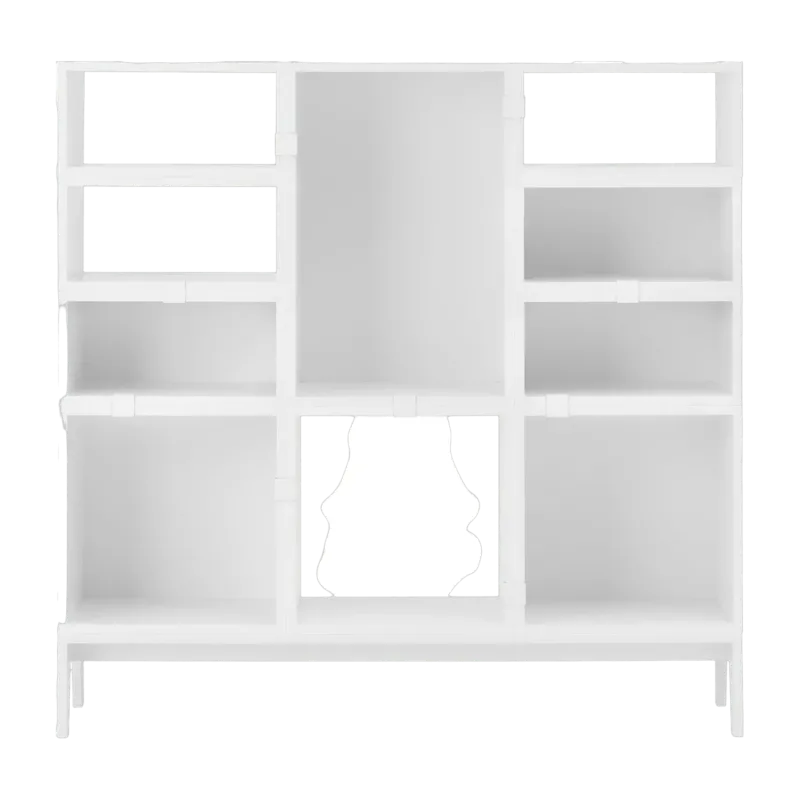 Grande bibliothèque blanche en chêne Stacked - Muuto - The Cool Republic