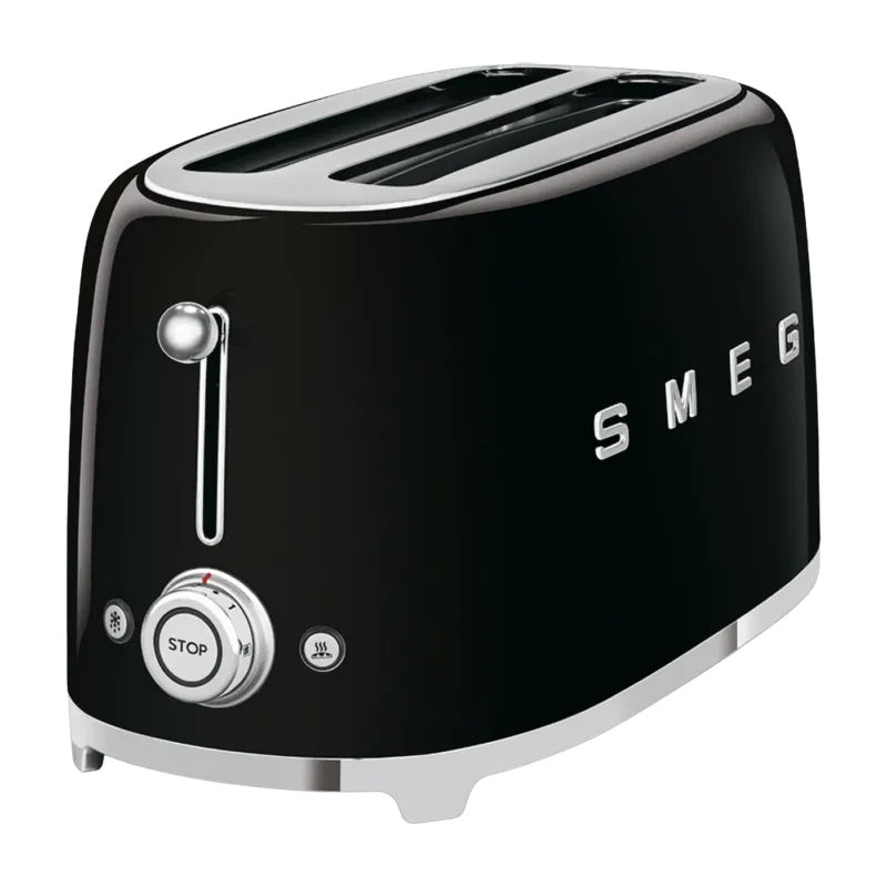 Grille-pain 2 grandes fentes noir Années 50 - Smeg - The Cool Republic