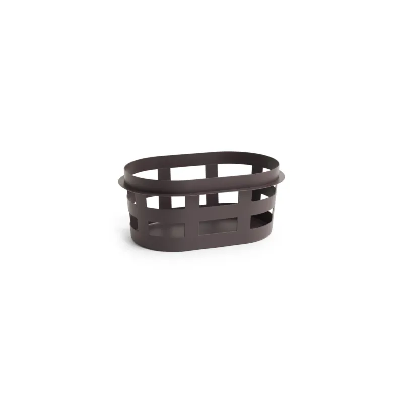 Panier de linge en plastique recyclé bordeaux 57,5 x 37,5 x 24,5cm Basket - HAY