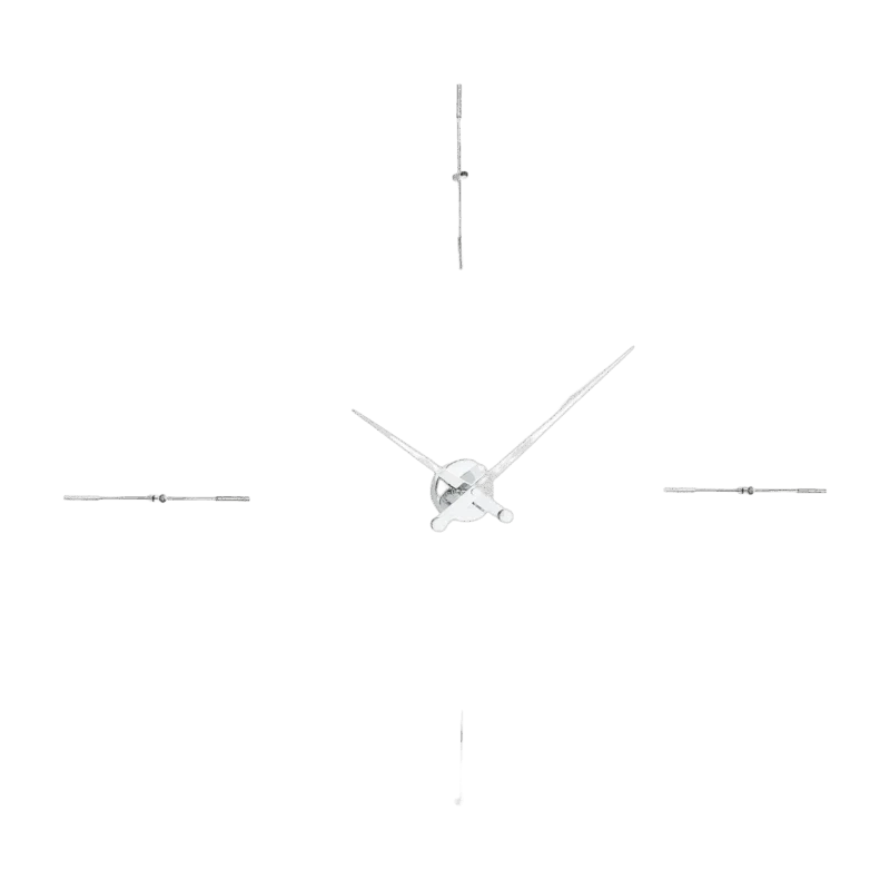 Horloge murale 4 signaux horaires aiguilles argentées Merlín I - Nomon - The Cool Republic