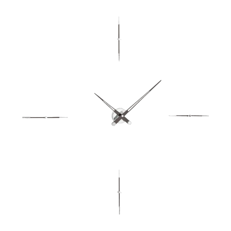 Horloge murale 4 signaux horaires aiguilles noires Merlín I - Nomon - The Cool Republic