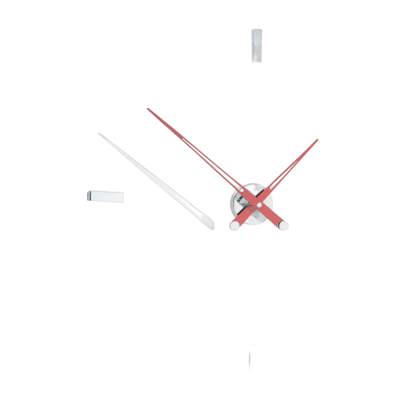 Horloge murale 4 signaux horaires aiguilles rouges Tacón I - Nomon - The Cool Republic