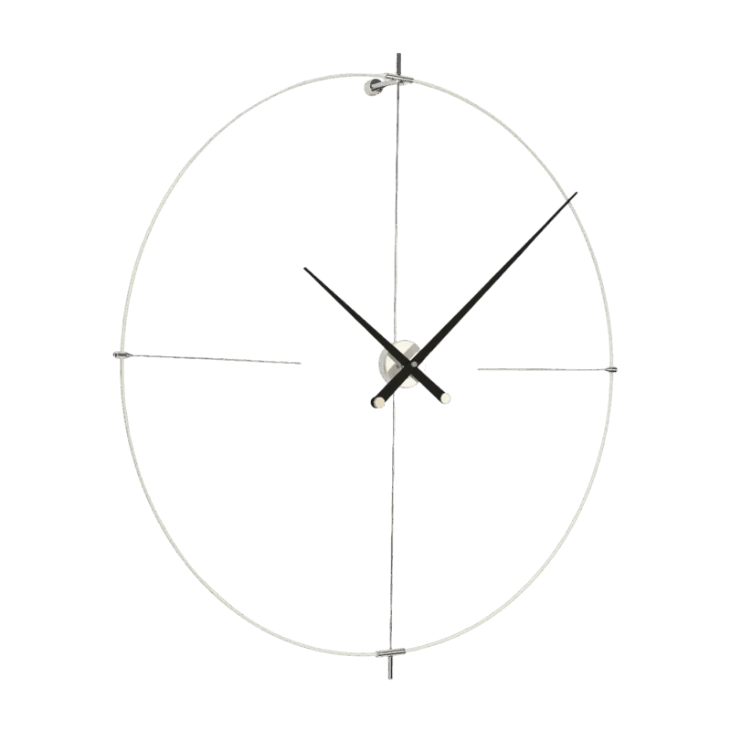 Horloge murale blanche aiguilles noires Bilbao L - Nomon - The Cool Republic