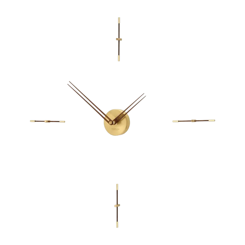 Horloge murale dorée 4 signaux horaires Mini Merlín G - Nomon - The Cool Republic