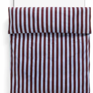Housse de couette à rayures bordeaux et bleu ciel 160 x 210 cm Été - HAY - The Cool Republic