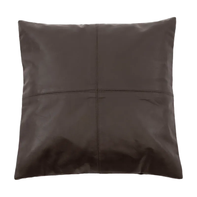 Housse de coussin en cuir 40 x 40 cm chocolat - Bazar Bizar - The Cool Republic