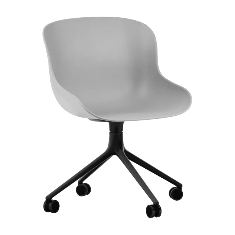 Hyg Chair Swivel 4W Black Alu - Normann Copenhagen - The Cool Republic
