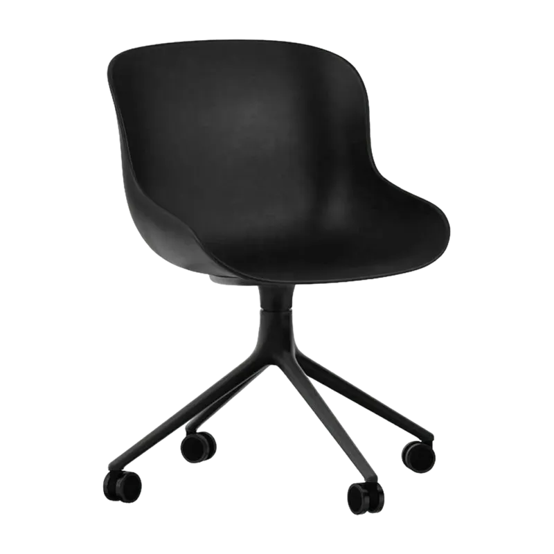 Hyg Chair Swivel 4W Black Alu - Normann Copenhagen - The Cool Republic