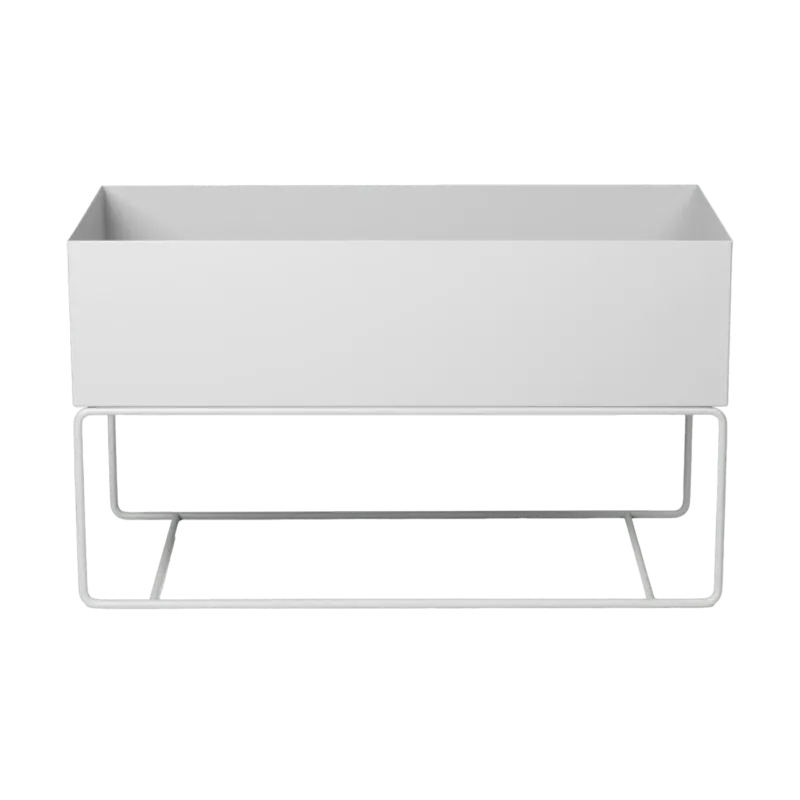 Jardinière avec pieds bas en métal gris clair - Ferm Living - The Cool Republic